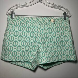 Trina Turk High Waist Hexagon Pattern Shorts Size 4